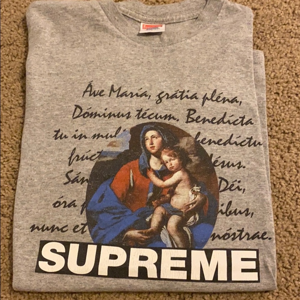 2012 Supreme Ave Maria t shirt